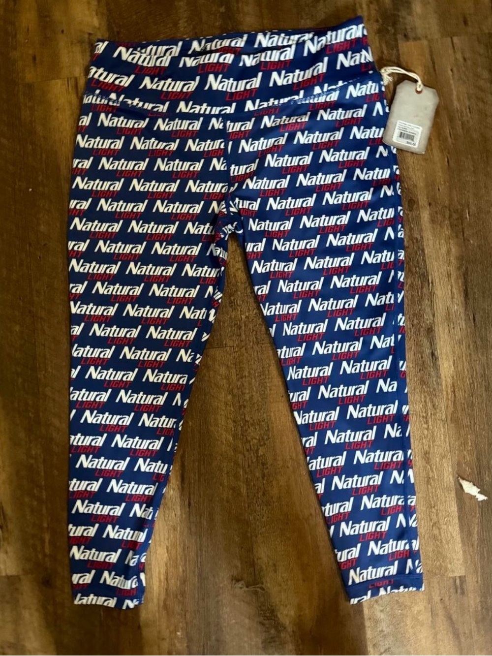 Women's Navy 'Natural Light' Logo Print Leggings - Unbranded
